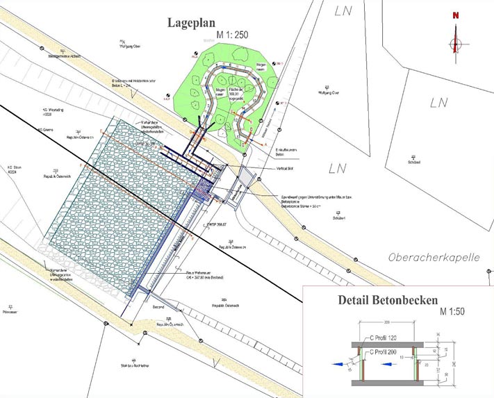 Lageplan Sanierung Stieglmüllerwehr